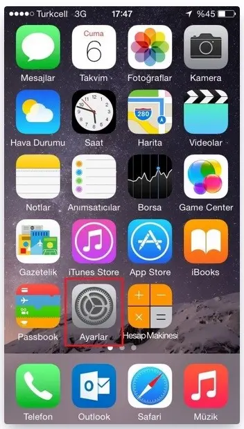 iPhone iOS E Posta Ayarlar