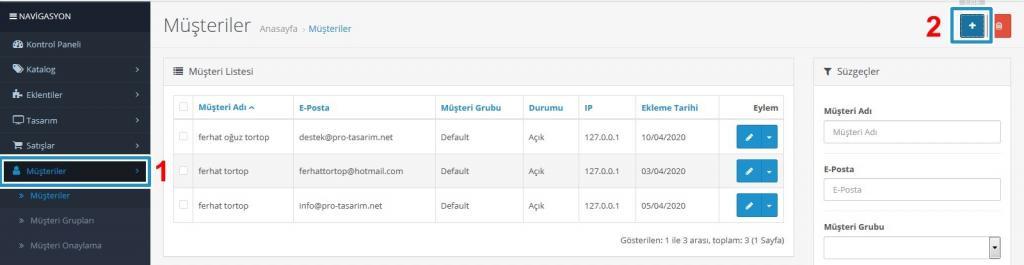 Opencart Basit B2B Sistem Ayarları