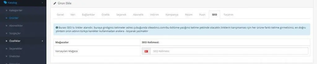 Ürün Seo Kelimesi