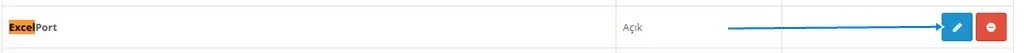 Excel port modülü düzenleme
