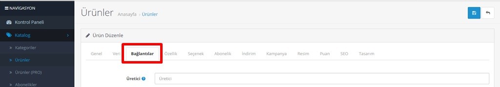 Opencart ürün sayfalarına benzer ürünler