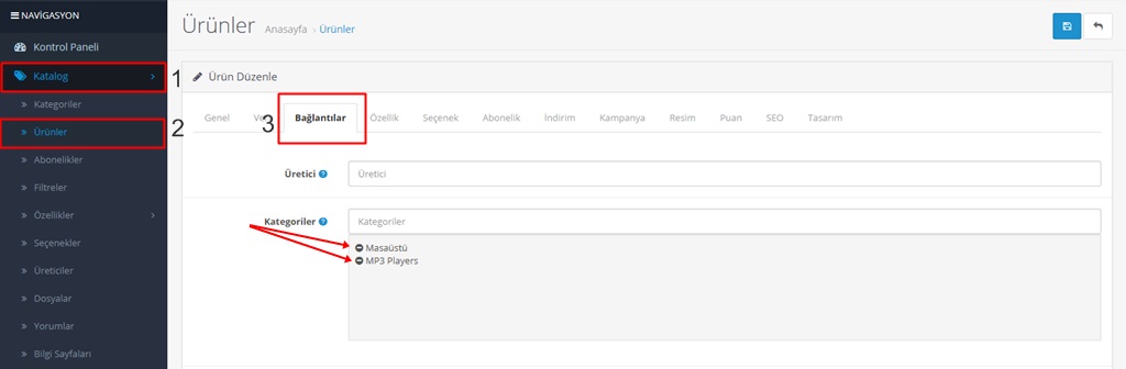 Opencart Alt Kategori Altında Ürünleri Göstermek
