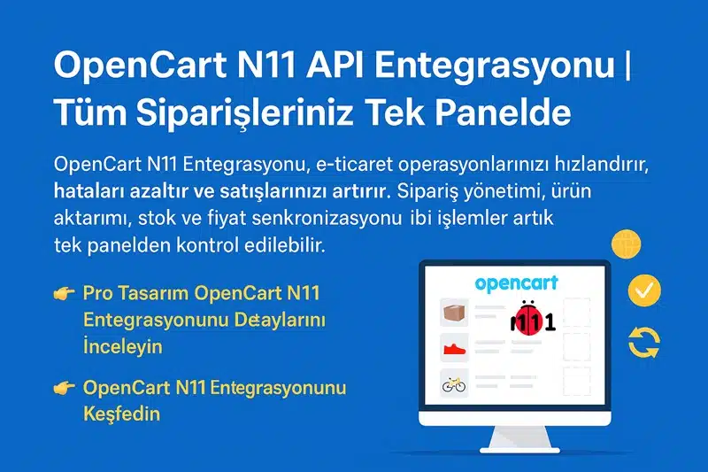 opencart n11 api entegrasyonu